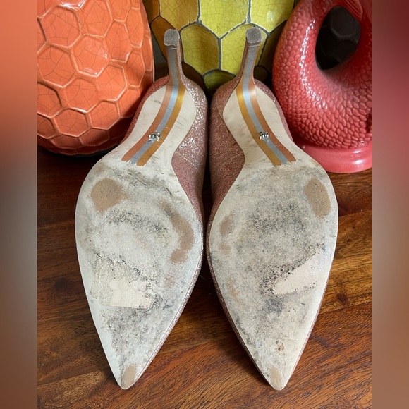 Sam Edelman Sparkly Rose Gold Glitter Pumps - Picture 7 of 10